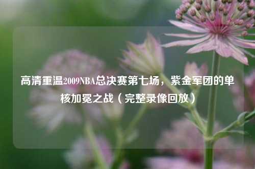 高清重温2009NBA总决赛第七场,紫金军团的单核加冕之战(完整录像回放)