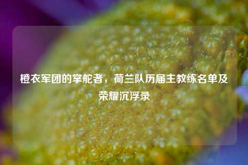 橙衣军团的掌舵者，荷兰队历届主教练名单及荣耀沉浮录
