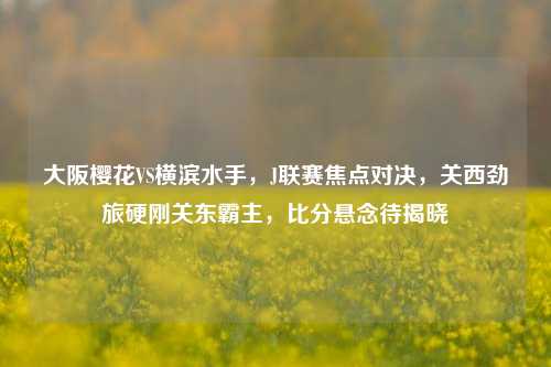大阪樱花VS横滨水手，J联赛焦点对决，关西劲旅硬刚关东霸主，比分悬念待揭晓