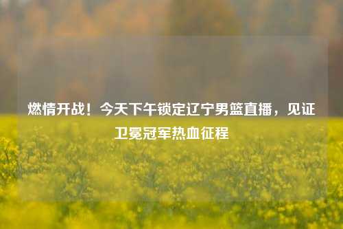 燃情开战!今天下午锁定辽宁男篮直播,见证卫冕冠军热血征程