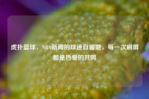 虎扑篮球，NBA新闻的球迷自留地，每一次刷屏都是热爱的共鸣