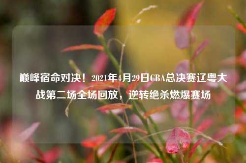 巅峰宿命对决！2021年4月29日CBA总决赛辽粤大战第二场全场回放，逆转绝杀燃爆赛场