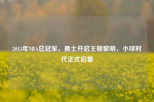2015年NBA总冠军,勇士开启王朝黎明,小球时代正式启幕