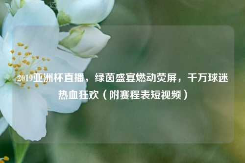 2019亚洲杯直播，绿茵盛宴燃动荧屏，千万球迷热血狂欢（附赛程表短视频）