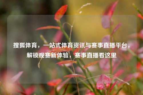 搜狐体育，一站式体育资讯与赛事直播平台，解锁观赛新体验，赛事直播看这里
