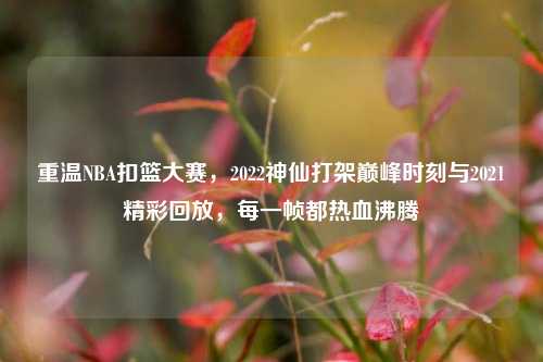 重温NBA扣篮大赛，2022神仙打架巅峰时刻与2021精彩回放，每一帧都热血沸腾