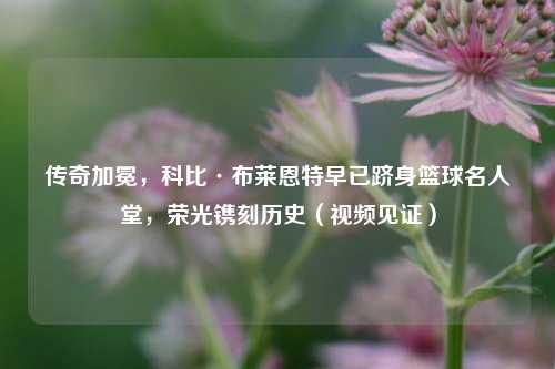 传奇加冕,科比·布莱恩特早已跻身篮球名人堂,荣光镌刻历史(视频见证)