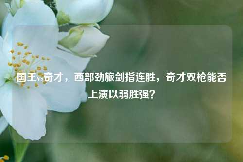 国王vs奇才,西部劲旅剑指连胜,奇才双枪能否上演以弱胜强?