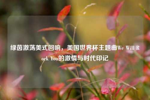 绿茵激荡美式回响,美国世界杯主题曲We Will Rock You的激情与时代印记