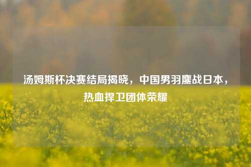 汤姆斯杯决赛结局揭晓，中国男羽鏖战日本，热血捍卫团体荣耀