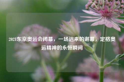 2021东京奥运会闭幕，一场迟来的谢幕，定格奥运精神的永恒瞬间