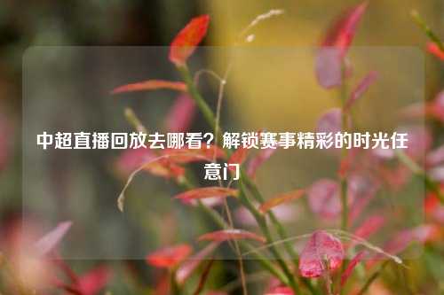 中超直播回放去哪看？解锁赛事精彩的时光任意门
