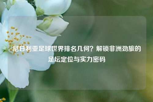 尼日利亚足球世界排名几何？解锁非洲劲旅的足坛定位与实力密码