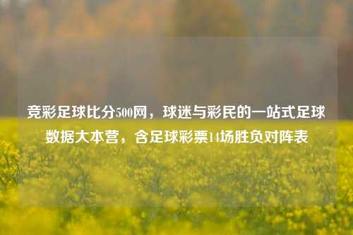 竞彩足球比分500网,球迷与彩民的一站式足球数据大本营,含足球彩票14场胜负对阵表