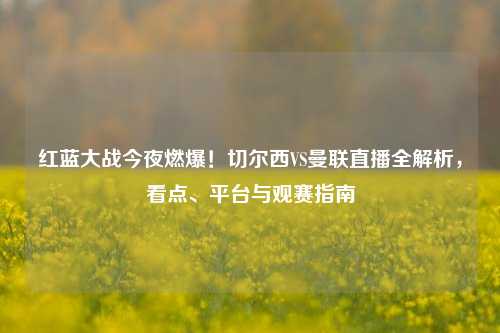 红蓝大战今夜燃爆!切尔西VS曼联直播全解析,看点、平台与观赛指南