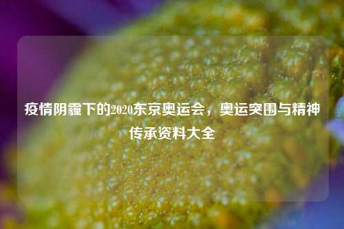 疫情阴霾下的2020东京奥运会,奥运突围与精神传承资料大全