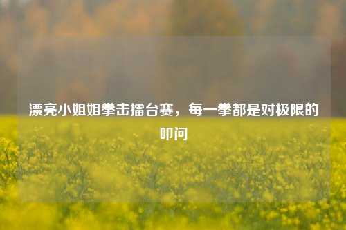 漂亮小姐姐拳击擂台赛,每一拳都是对极限的叩问