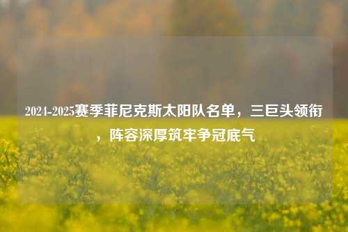 2024-2025赛季菲尼克斯太阳队名单，三巨头领衔，阵容深厚筑牢争冠底气