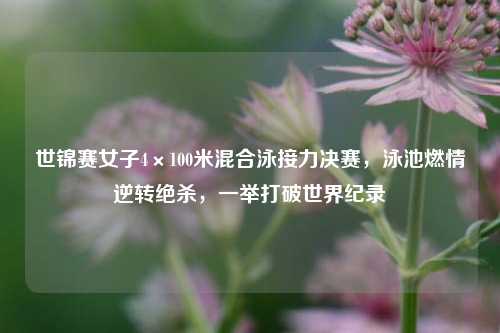 世锦赛女子4×100米混合泳接力决赛,泳池燃情逆转绝杀,一举打破世界纪录