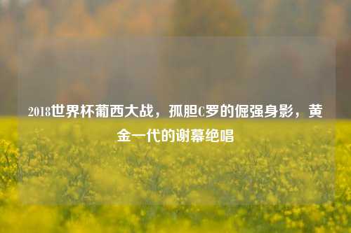 2018世界杯葡西大战，孤胆C罗的倔强身影，黄金一代的谢幕绝唱