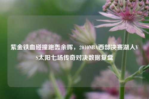 紫金铁血碰撞跑轰余晖,2010NBA西部决赛湖人VS太阳七场传奇对决数据复盘