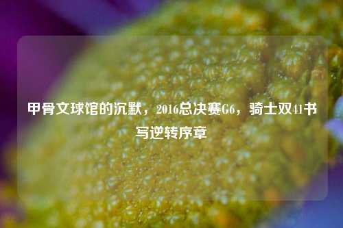 甲骨文球馆的沉默,2016总决赛G6,骑士双41书写逆转序章