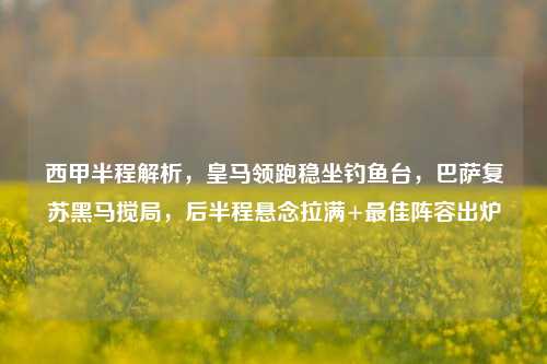 西甲半程解析,皇马领跑稳坐钓鱼台,巴萨复苏黑马搅局,后半程悬念拉满+最佳阵容出炉