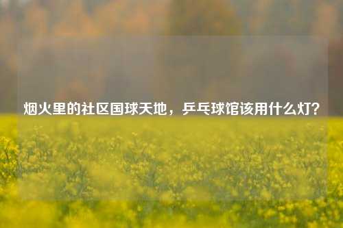 烟火里的社区国球天地，乒乓球馆该用什么灯？