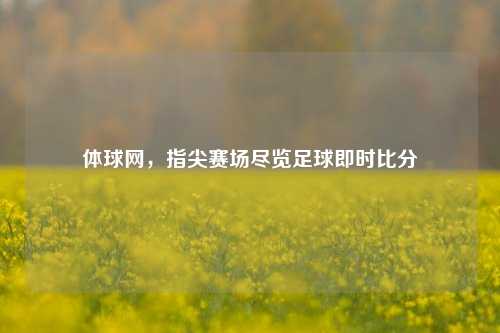 体球网，指尖赛场尽览足球即时比分