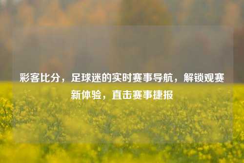彩客比分,足球迷的实时赛事导航,解锁观赛新体验,直击赛事捷报