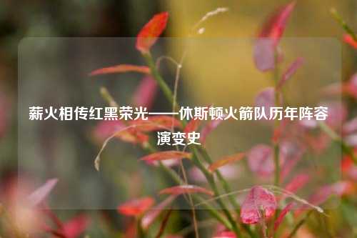 薪火相传红黑荣光——休斯顿火箭队历年阵容演变史