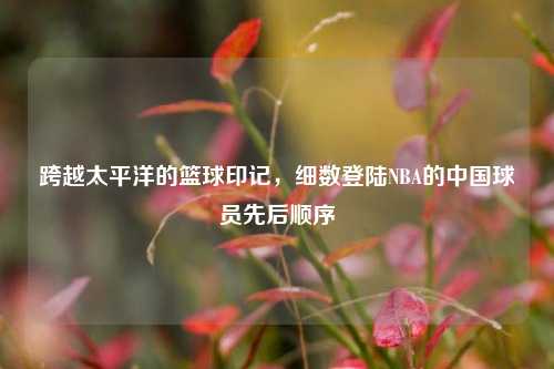 跨越太平洋的篮球印记,细数登陆NBA的中国球员先后顺序