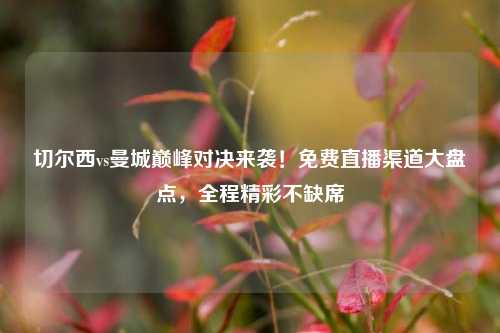 切尔西vs曼城巅峰对决来袭!免费直播渠道大盘点,全程精彩不缺席