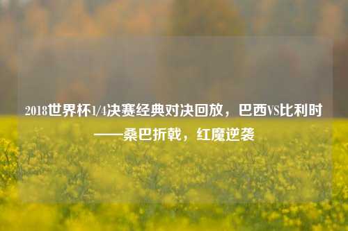 2018世界杯1/4决赛经典对决回放,巴西VS比利时——桑巴折戟,红魔逆袭