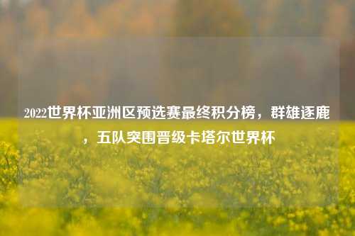 2022世界杯亚洲区预选赛最终积分榜,群雄逐鹿,五队突围晋级卡塔尔世界杯